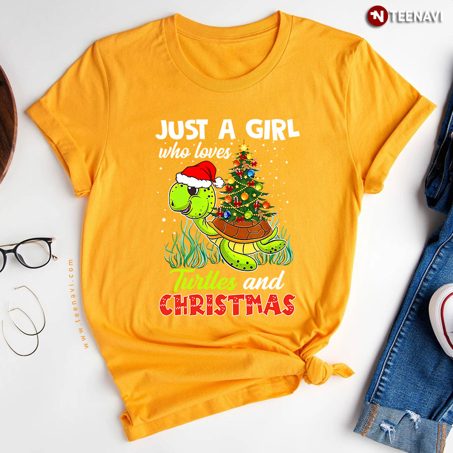 Turtle Christmas T-Shirt, Christmas Turtle Wrapped in Festive Lights, Gift for Turtle lovers, Sea Turtle lovers, Turtle Tees
