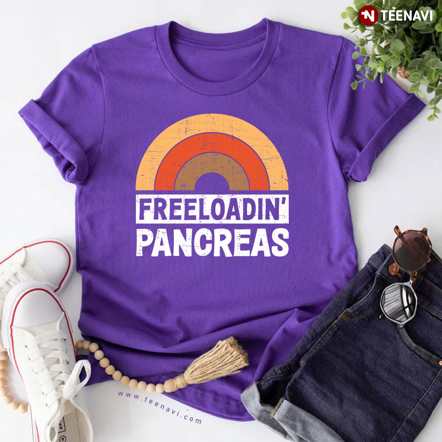 Freeloading Pancreas Funny T1D Type 1 Diabetes Awareness T-Shirt Freeloading Pancreas Funny T1D Type 1 Diabetes Awareness T-Shirt