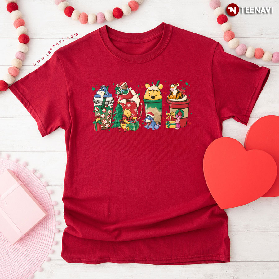 Disney Christmas Coffee Winnie-the-Pooh Christmas T-Shirt