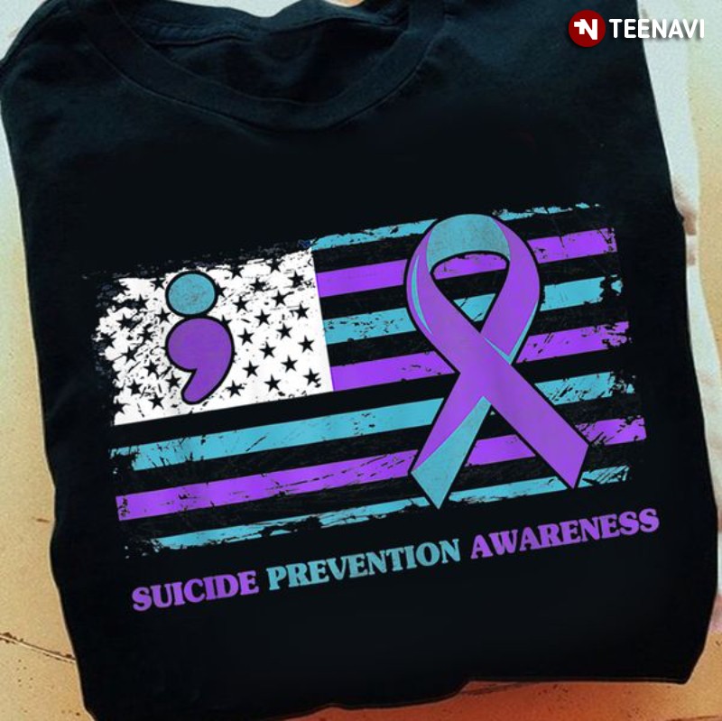 Suicide Prevention Awareness American Flag Shirt, Suicide Prevention Awareness