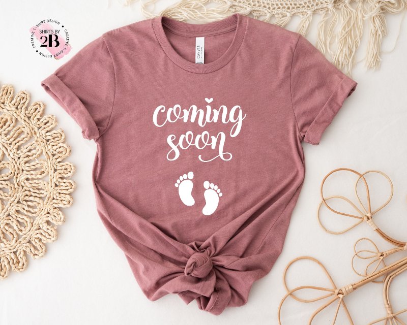 Coming Soon Pregnancy Typhography T Shirt Design, Apparel, Baby