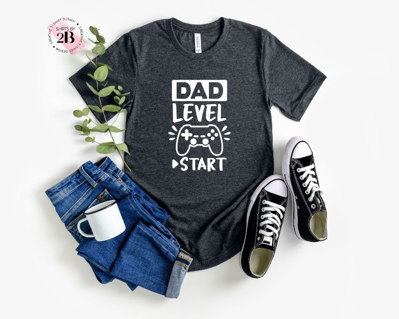 Funny Dad Shirt, Dad Level Start