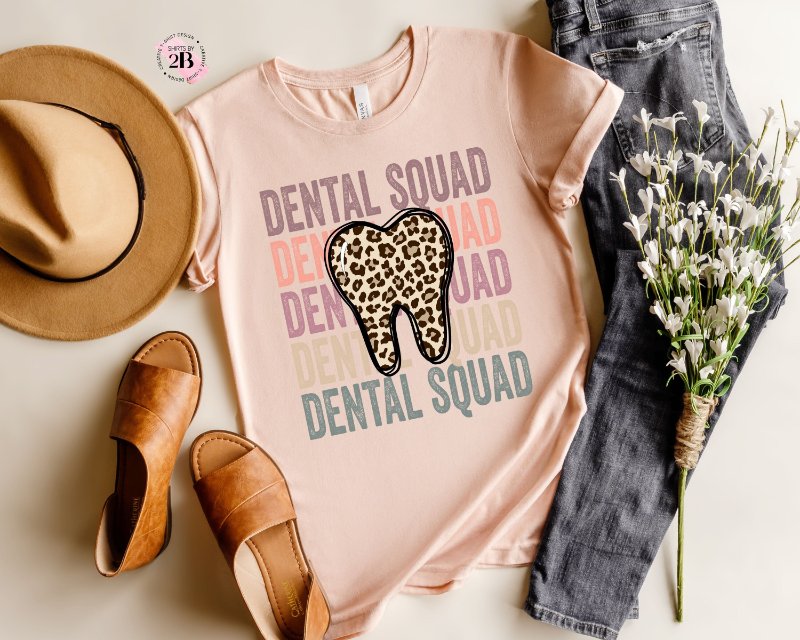Dentist Shirt, Dental Squad Leopard