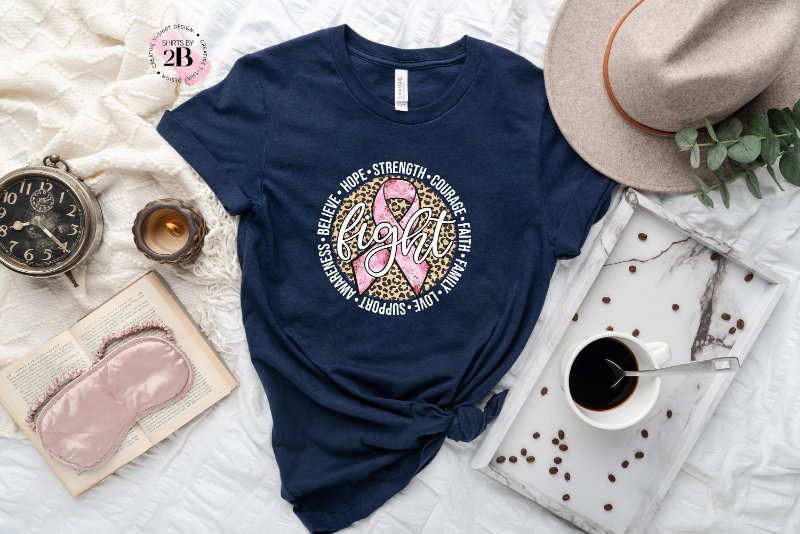 Breast Cancer Warrior Shirt, Fight Pink Ribbon Leopard