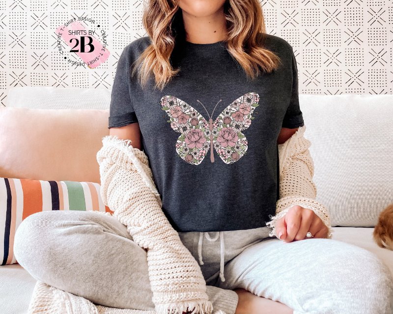 Butterfly Shirt, Floral Butterfly
