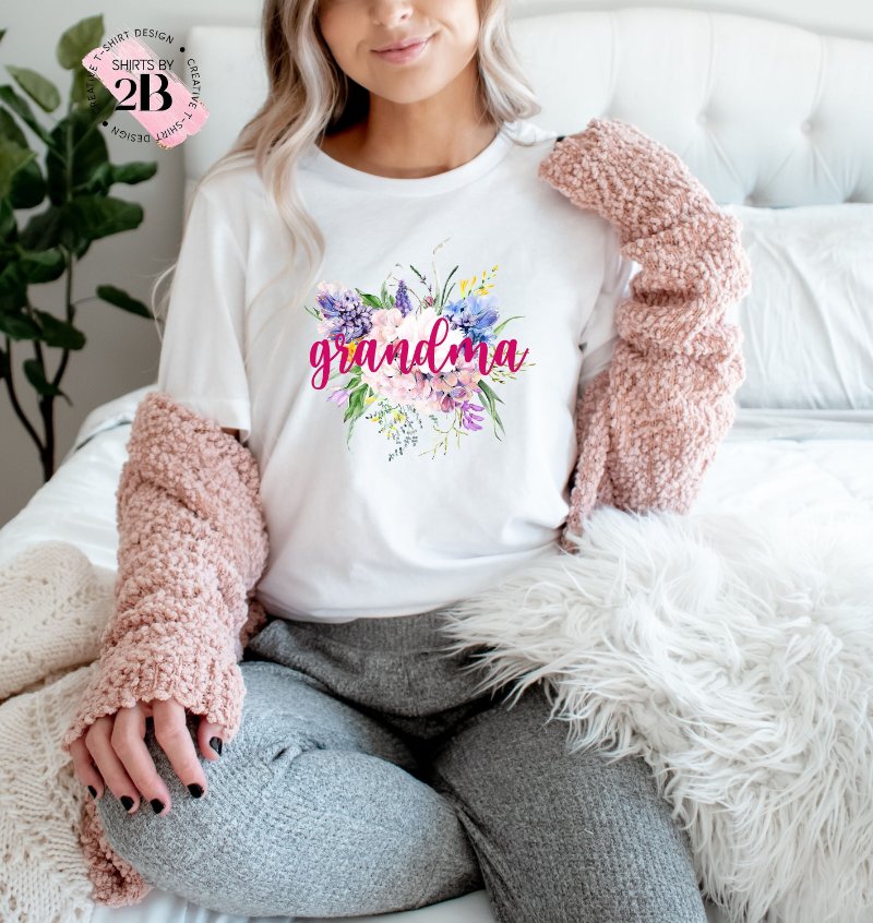 Grandma Life Shirt, Grandma Beautiful Flowers