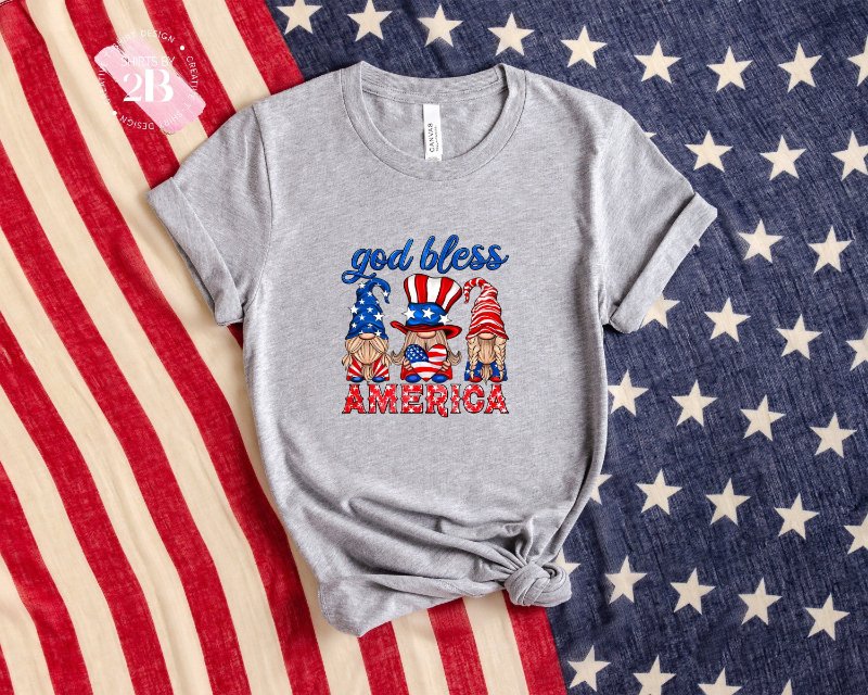 Gnome 4th Of July Shirt, God Bless America