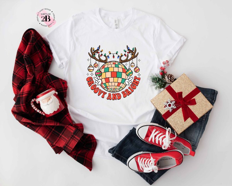 Funny Christmas Shirt, Groovy And Bright