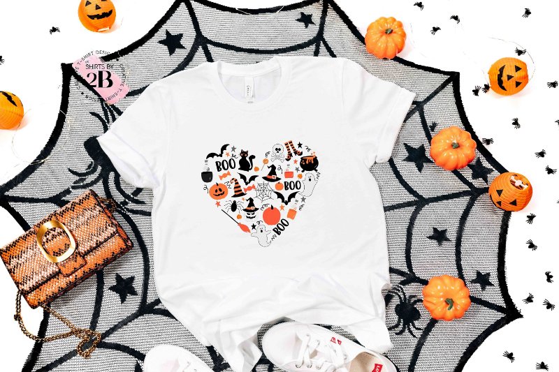 Halloween Heart Shirt, Boo Halloween Vibes
