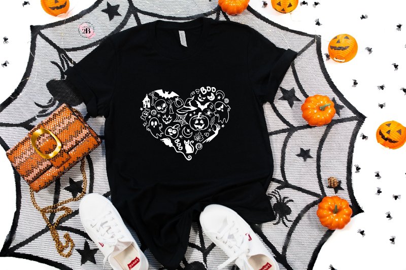 Spooky Vibes Shirt, Boo Halloween Heart