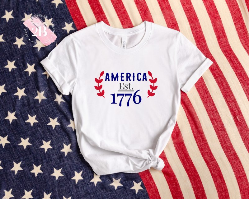 4th Of July Shirt, America Est 1776