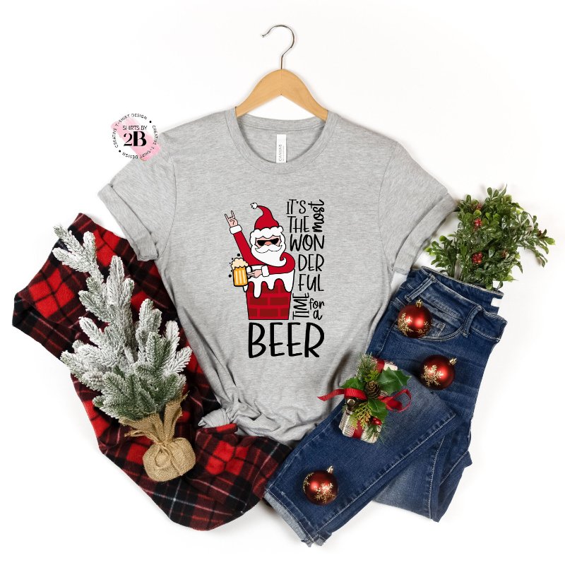 Santa Beer Shirt, It's The Most Wonderful Time For A Beer
