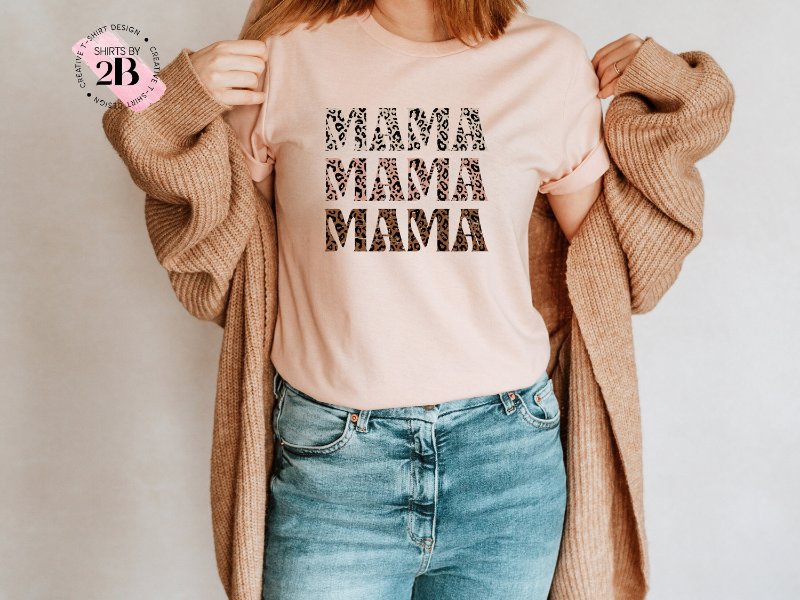 Mom Leopard Shirt, Mama Mama Mama