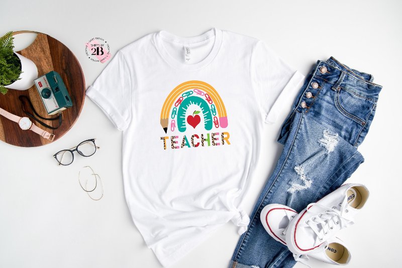 Teacher Life Shirt, Teacher Rainbow Leopard