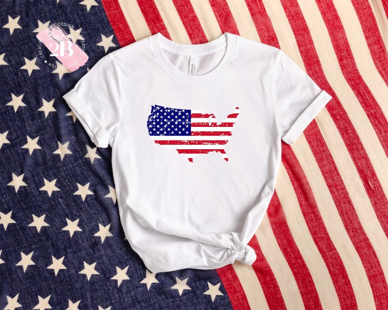 American Patriotic Shirt, American Map