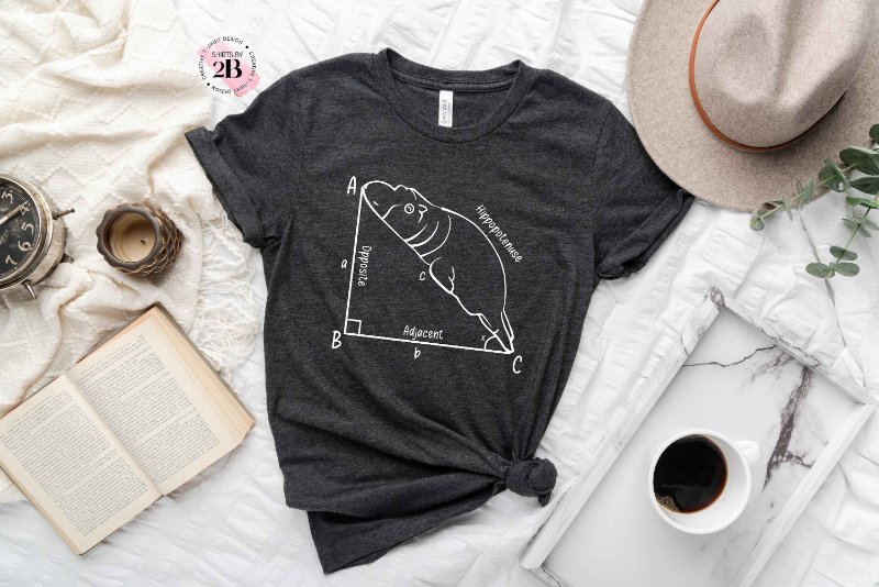 Funny Math Shirt, Hippopotenuse
