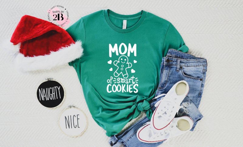 Teacher Christmas Shirt, Mom Of Smart Cookies
