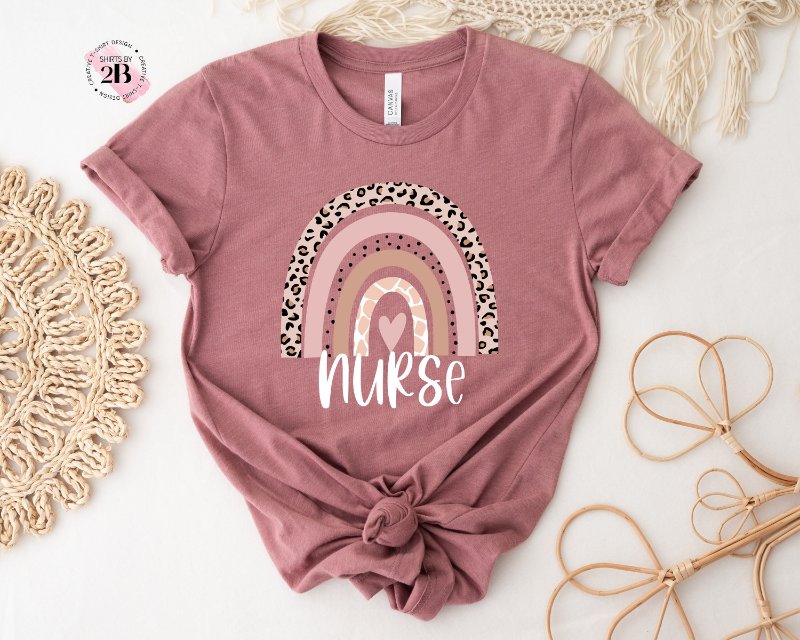 Nurse Life Shirt, Nurse Rainbow Leopard