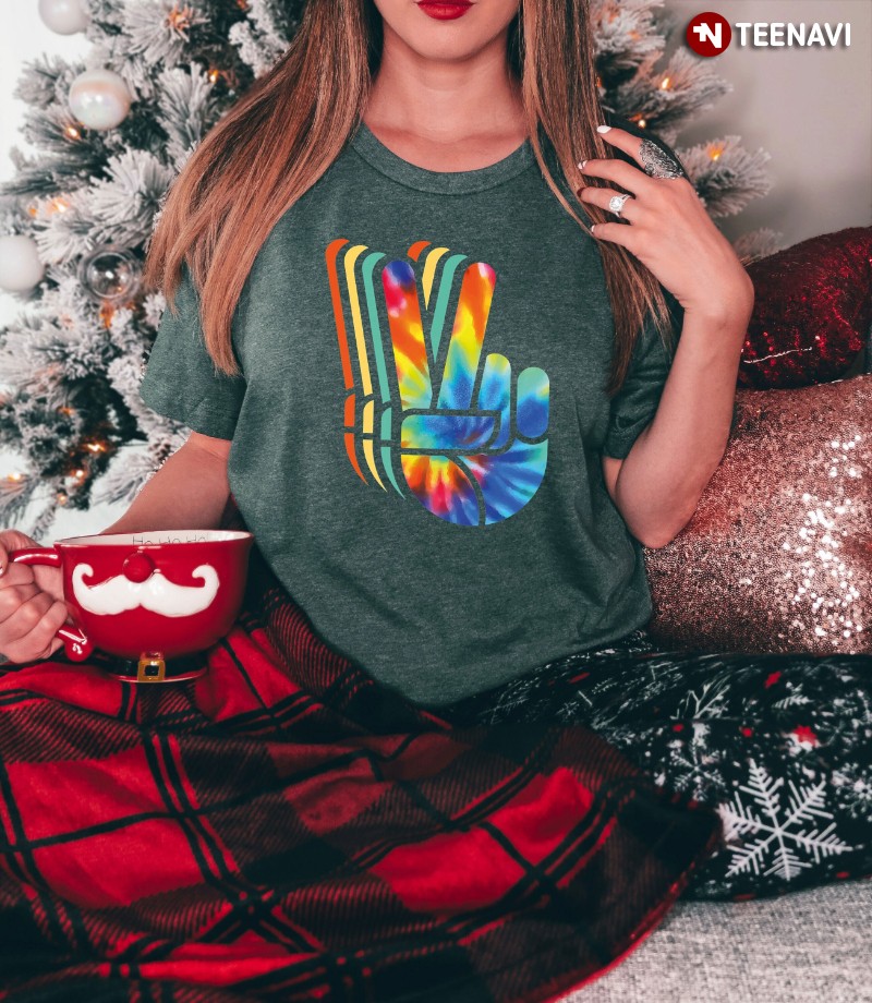 Peace Hand Sign Shirt, Retro Peace