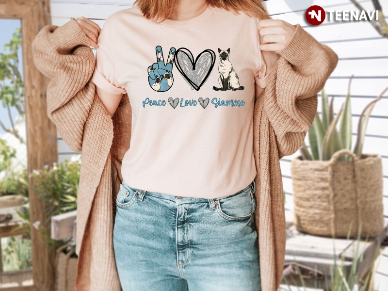 Siamese Lover Shirt, Peace Love Siamese