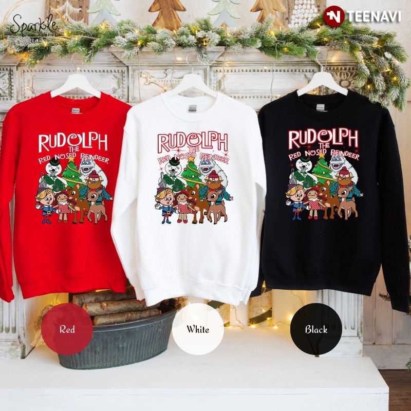 Christmas Movie Sweatshirt, Rudolph The Red Nosed Reindeer