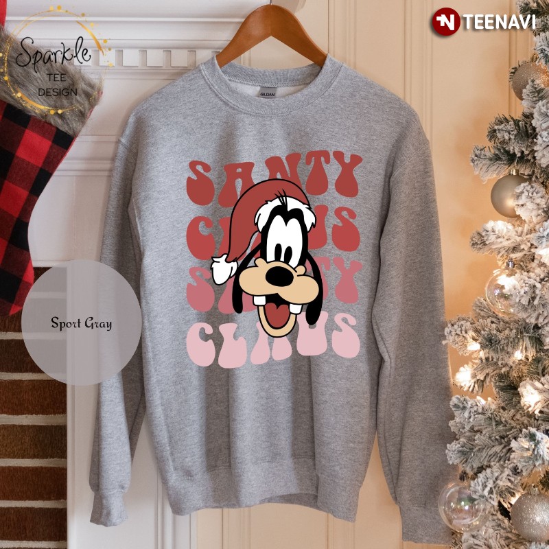 Goofy Christmas Sweatshirt, Santy Claus