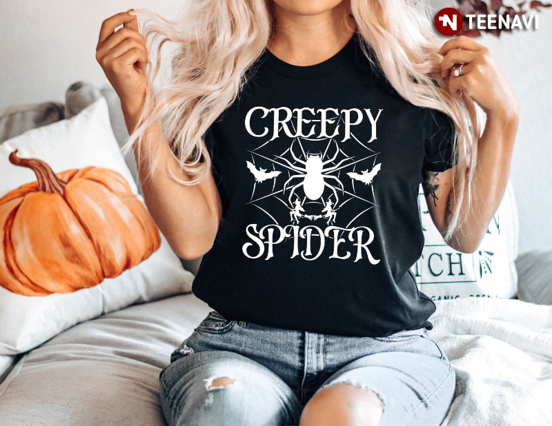 Halloween Vibes Shirt, Creepy Spider