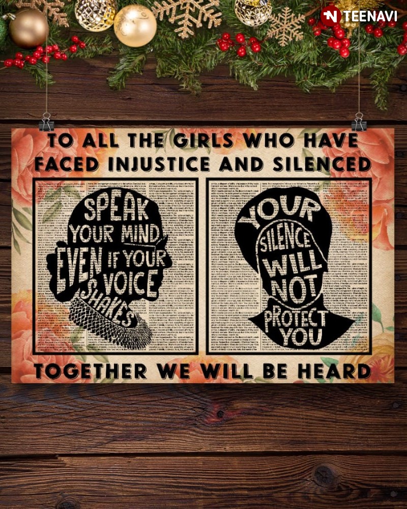 Inspiring Women Poster, To All The Girls Who Have Faced Injustice And Silenced