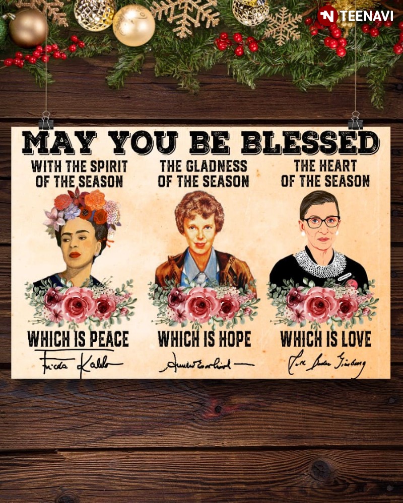 Inspiring Women Poster, May You Be Blessed With The Spirit Of The Season