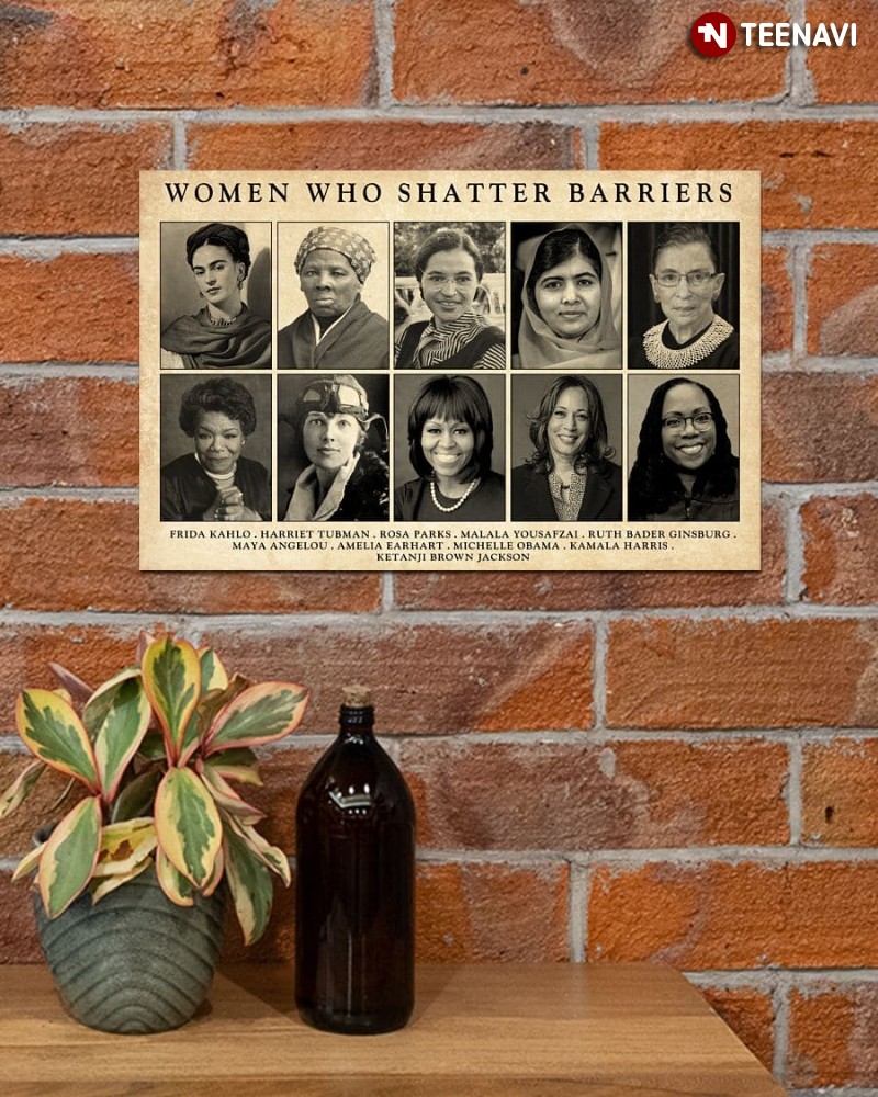 Influential Feminists Poster, Women Who Shatter Barriers