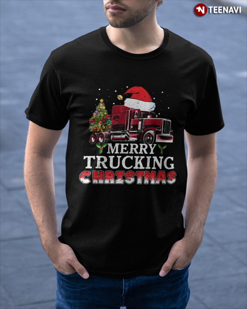 Trucker Christmas Shirt, Merry Trucking Christmas