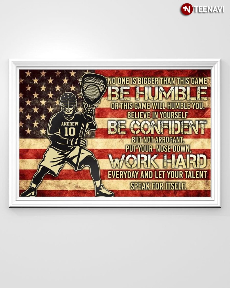 Personalized American Sport Lover Poster, No One Is Bigger Than This Game