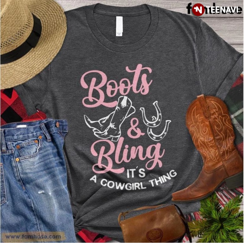 Western Girl Shirt, Boots & Bling It's A Cowgirl Thing