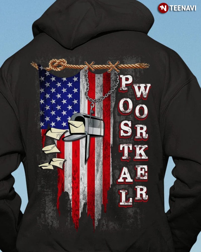 Postal Worker Hoodie, Proud American Postal Worker