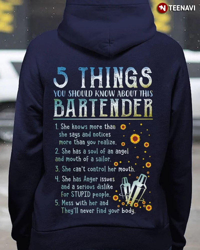 Bartender Sunflower Hoodie, 5 Things You Should Know About This Bartender