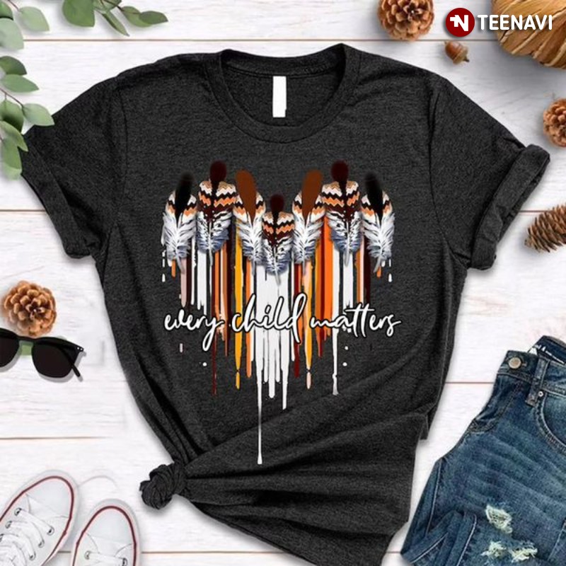 Native American Indian Feather Shirt, Every Child Matters