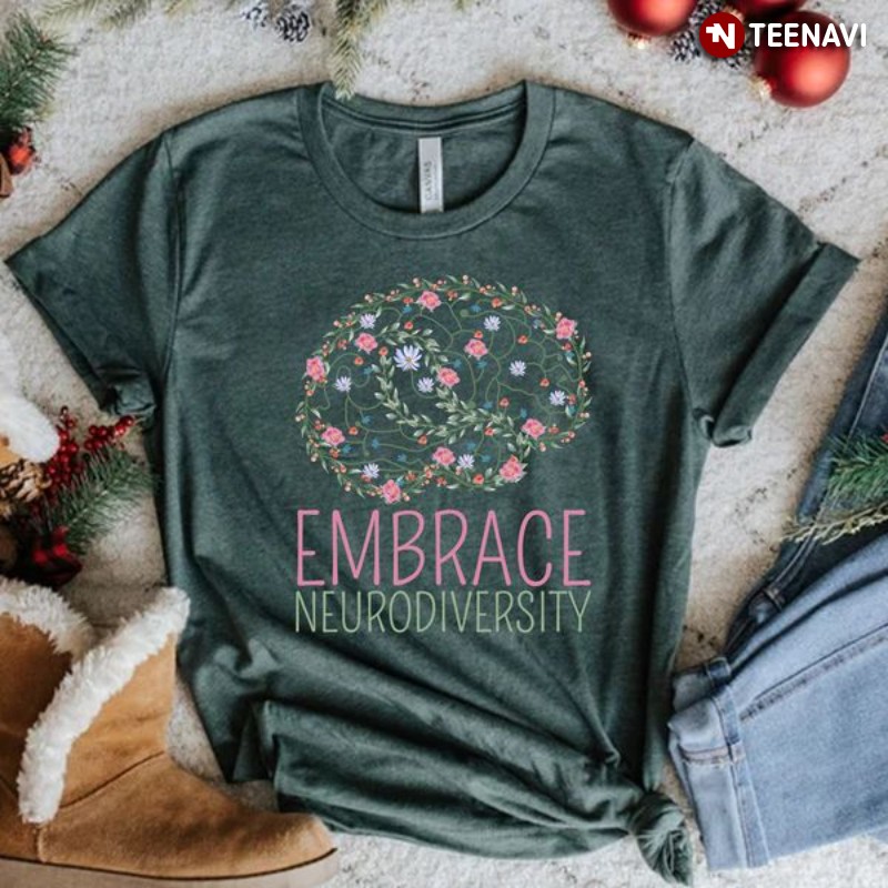 Brain Flower Shirt, Embrace Neurodiversity