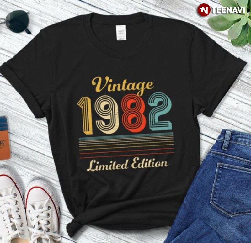 Birthday Gift Shirt, Vintage 1982 Limited Edition