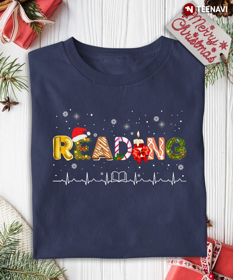 Christmas Bookworm Shirt, Reading