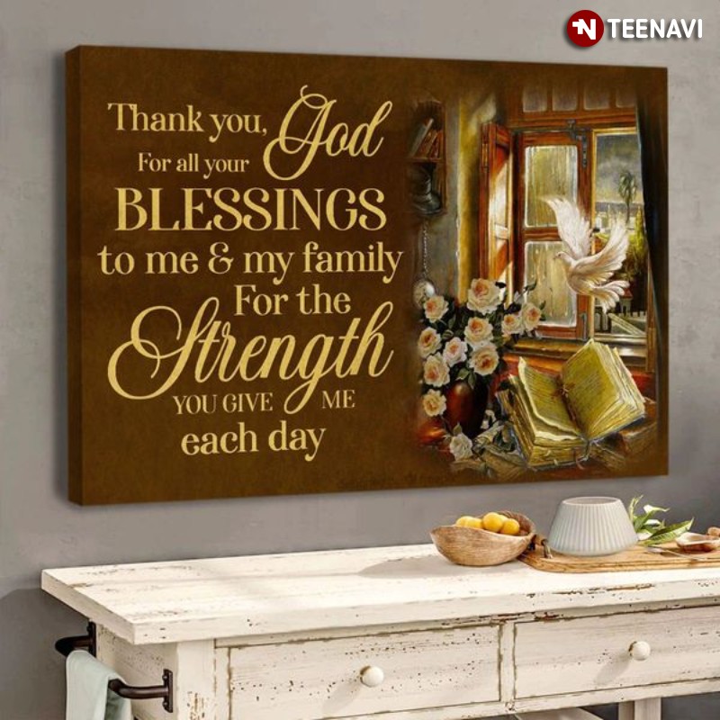 God Poster, Thank You God For All Your Blessings To Me & My Family