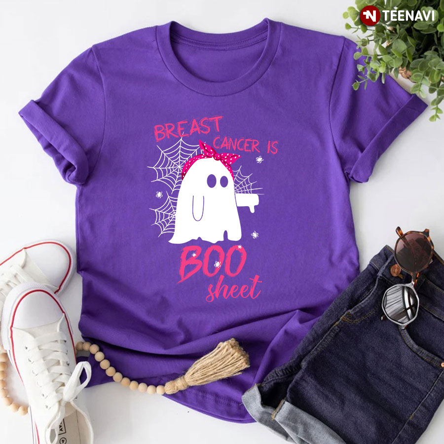 Ghost Breast Cancer Is Boo Sheet Breast Cancer Awareness Halloween Gift T-Shirt