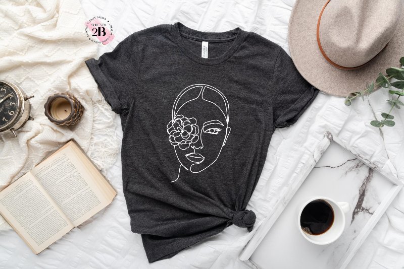 Face Line Shirt, Woman Face