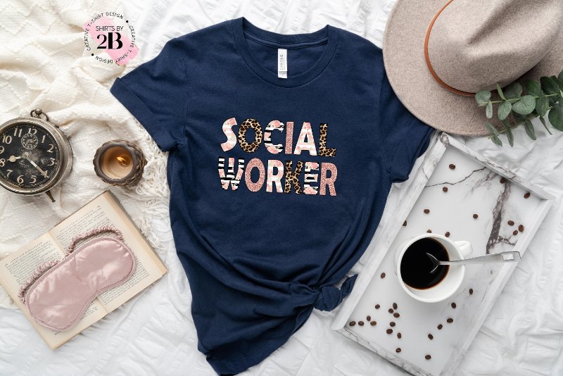 Social Worker Life Shirt, Social Worker Leopard