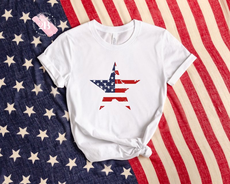Patriotic Shirt, American Flag Star