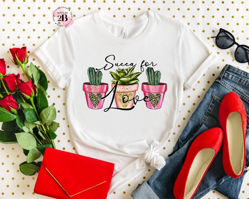 Valentine's Day Cactus Shirt, Succa For Love