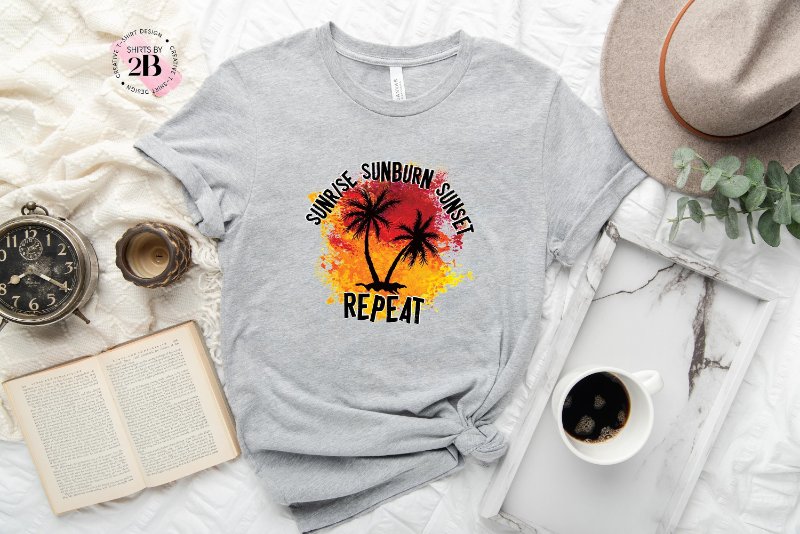 Beach Shirt, Sunrise Sunburn Sunset Repeat