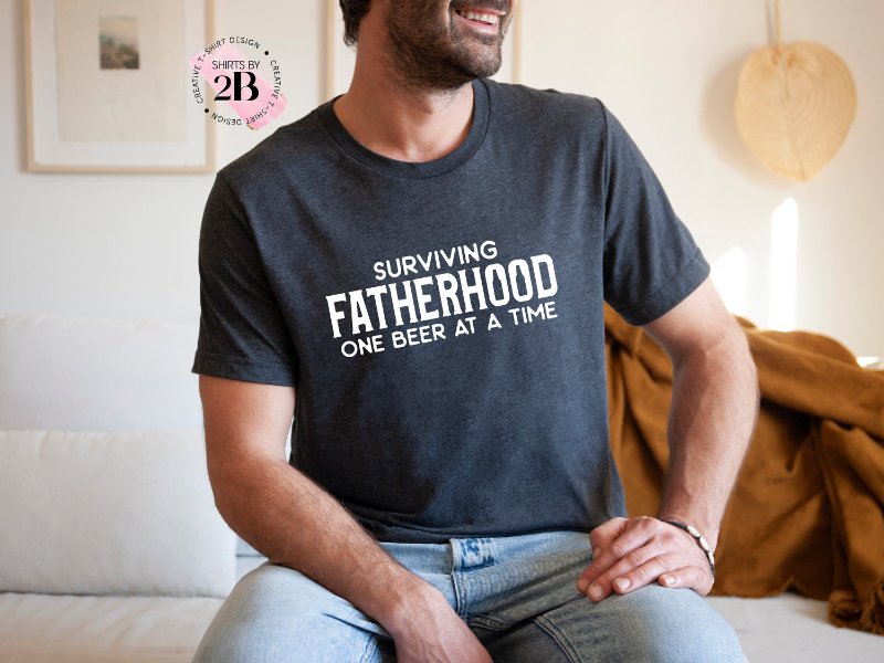 Funny Beer Dad Shirt, Surviving Fatherhood One Beer At A Time