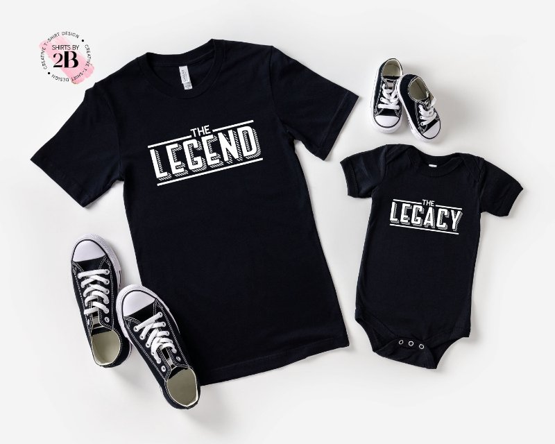 Matching Father And Son Shirt, The Legend The Legacy