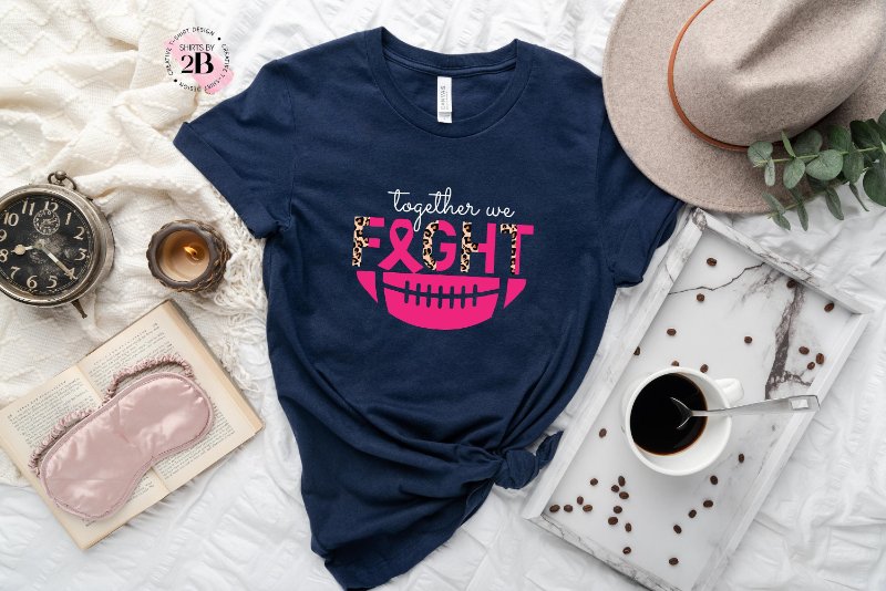 Breast Cancer Survivor Football Shirt, Together We Fight Leopard