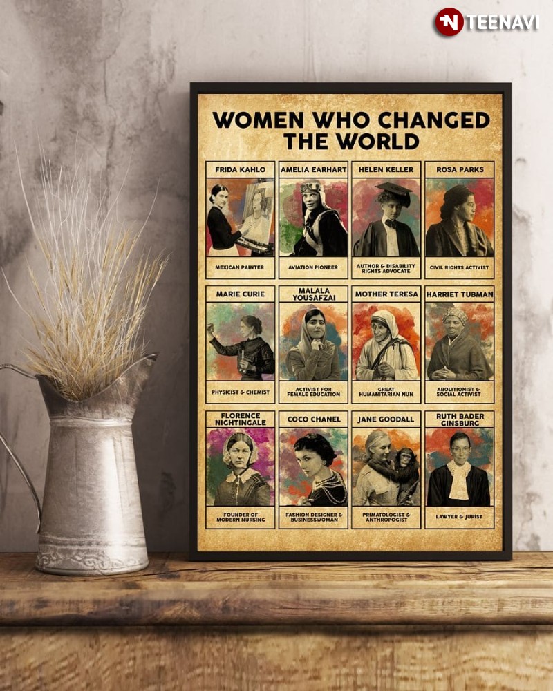 Famous Feminists Poster, Women Who Changed The World